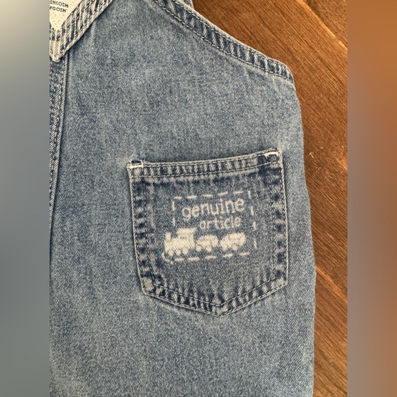 Vintage Baby B’Gosh OshKosh Denim Overalls Train Teddy 18M - Picture 6 of 11